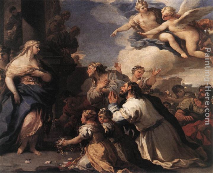 Psyche Honoured by the People painting - Luca Giordano Psyche Honoured by the People art painting